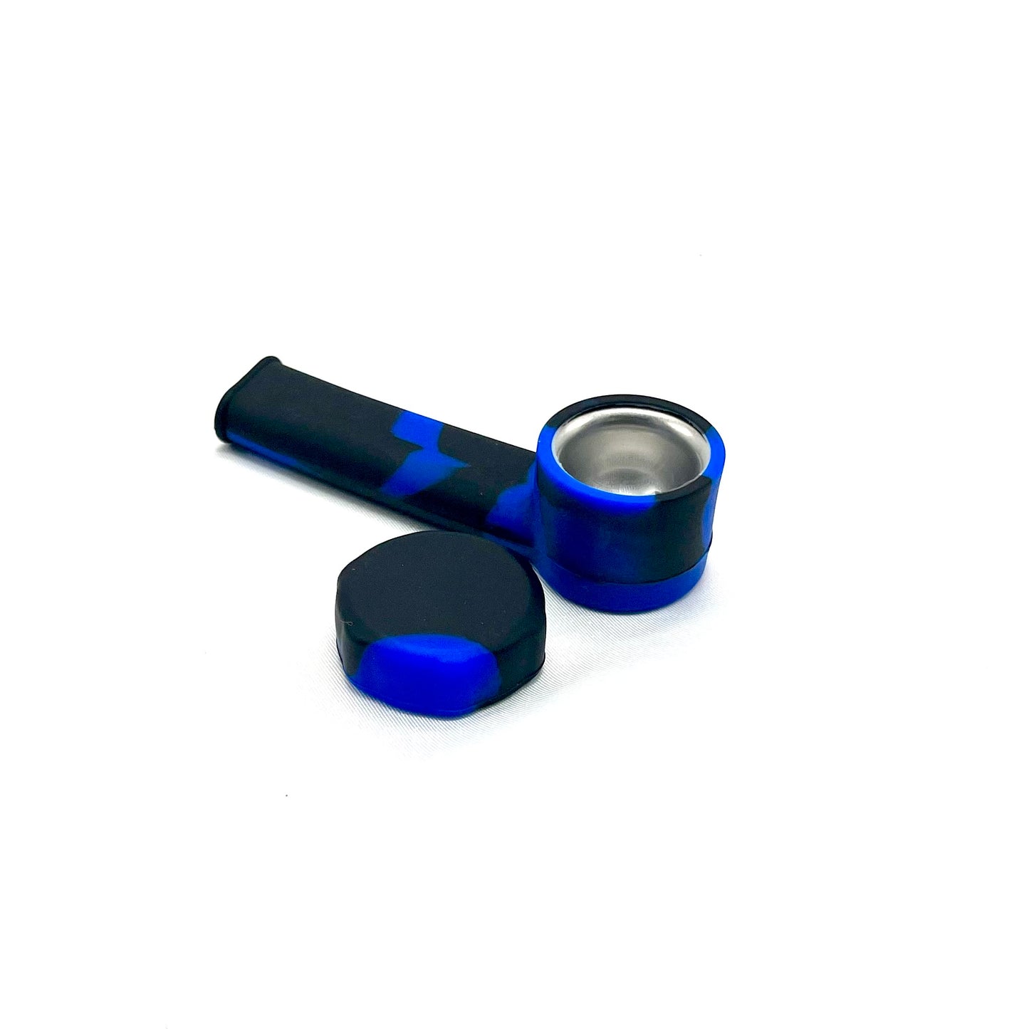 Silicone Pipe with Metal Bowl and Cap 3.5 inches - The Stopp
