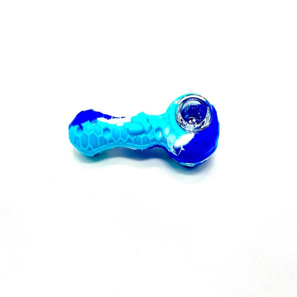 Silicone Pipe with Glass Bowl-4 inches - The Stopp