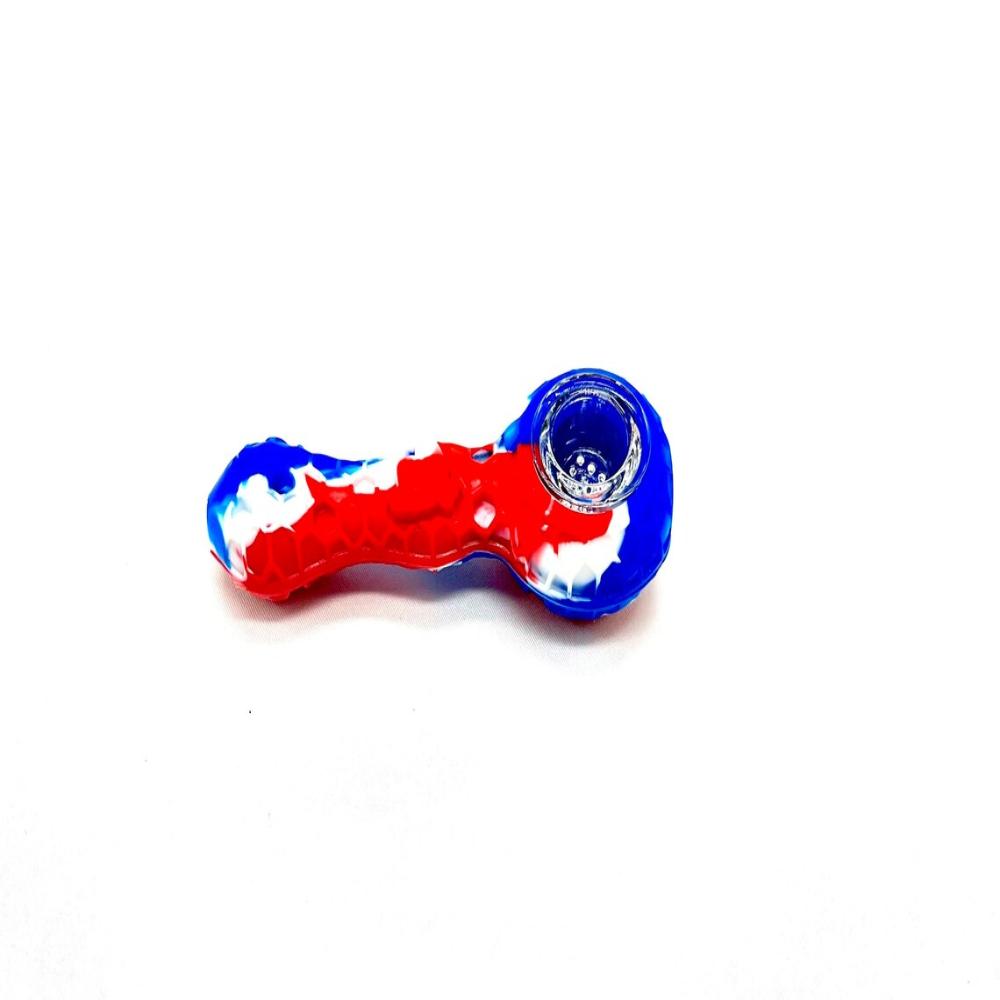 Silicone Pipe with Glass Bowl-4 inches - The Stopp