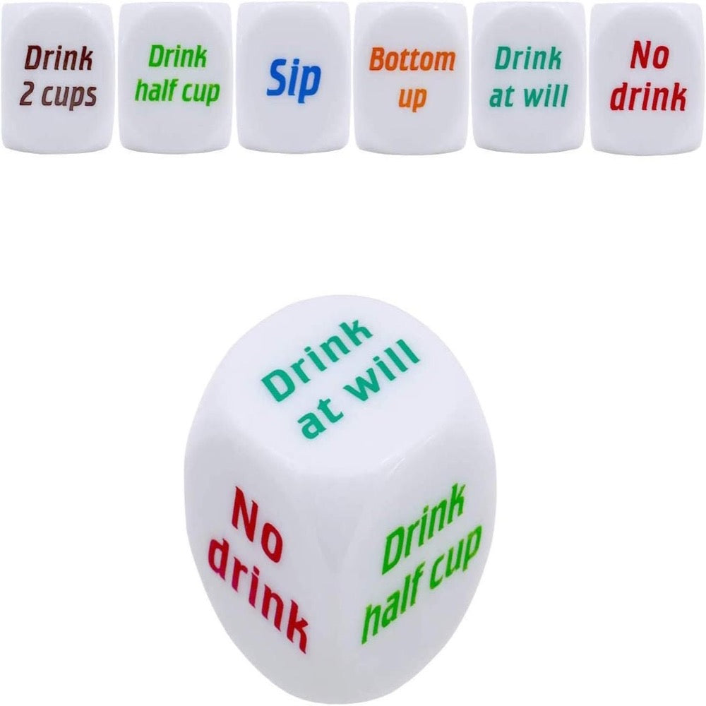 1Pcs Funny Drinking Dice Game Rolling Decider Party Drunk Frenzy Party Game Bar Pub Adult Favor Toys - The Stopp