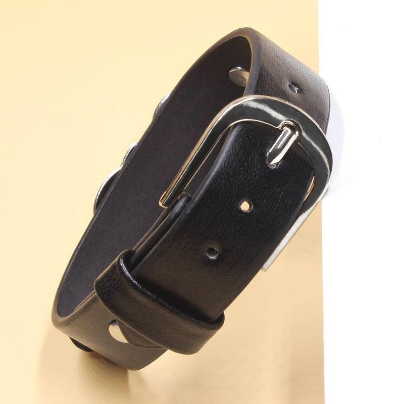 Punk Style Skull Simple PU Leather Bracelet 1PCS - The Stopp