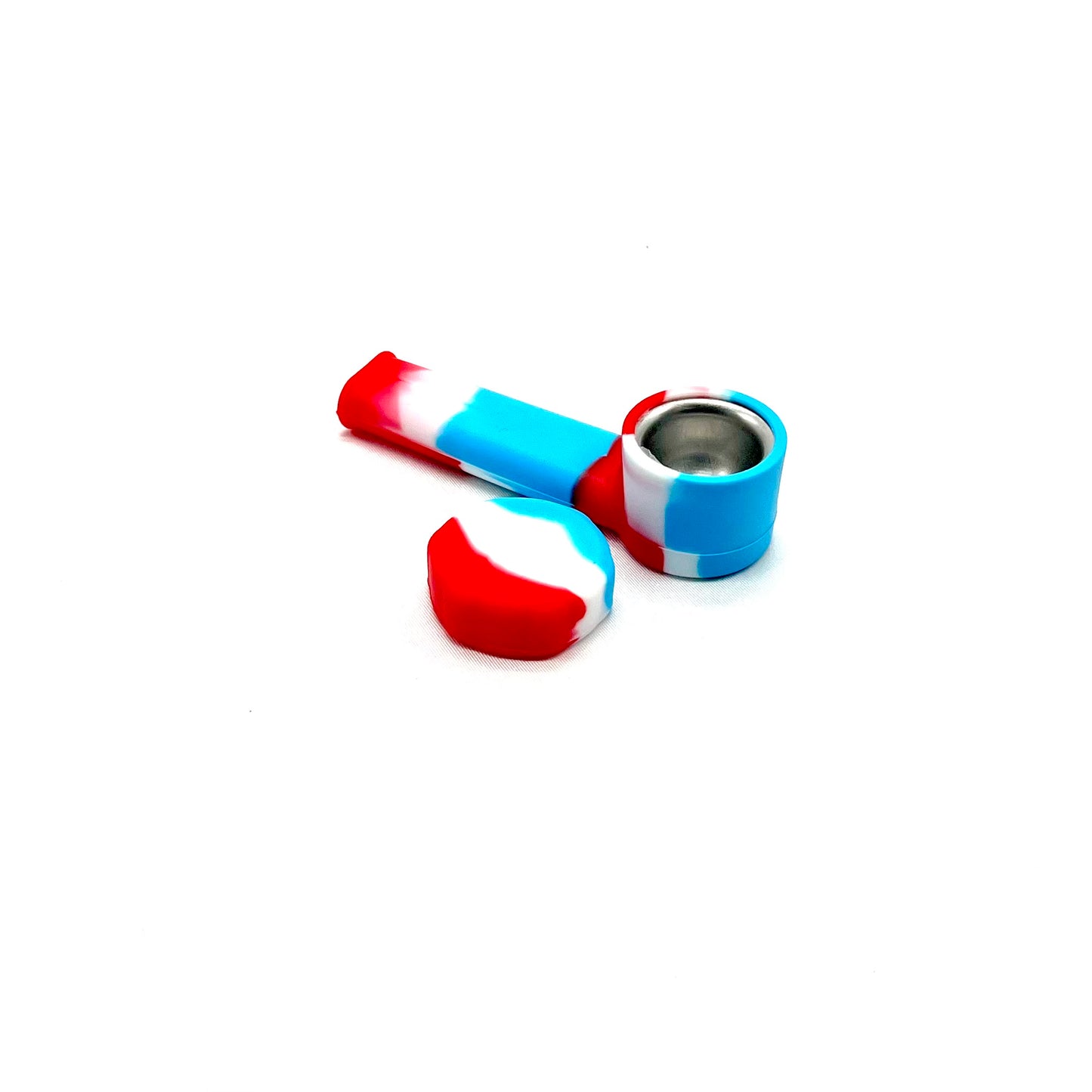 Silicone Pipe with Metal Bowl and Cap 3.5 inches - The Stopp