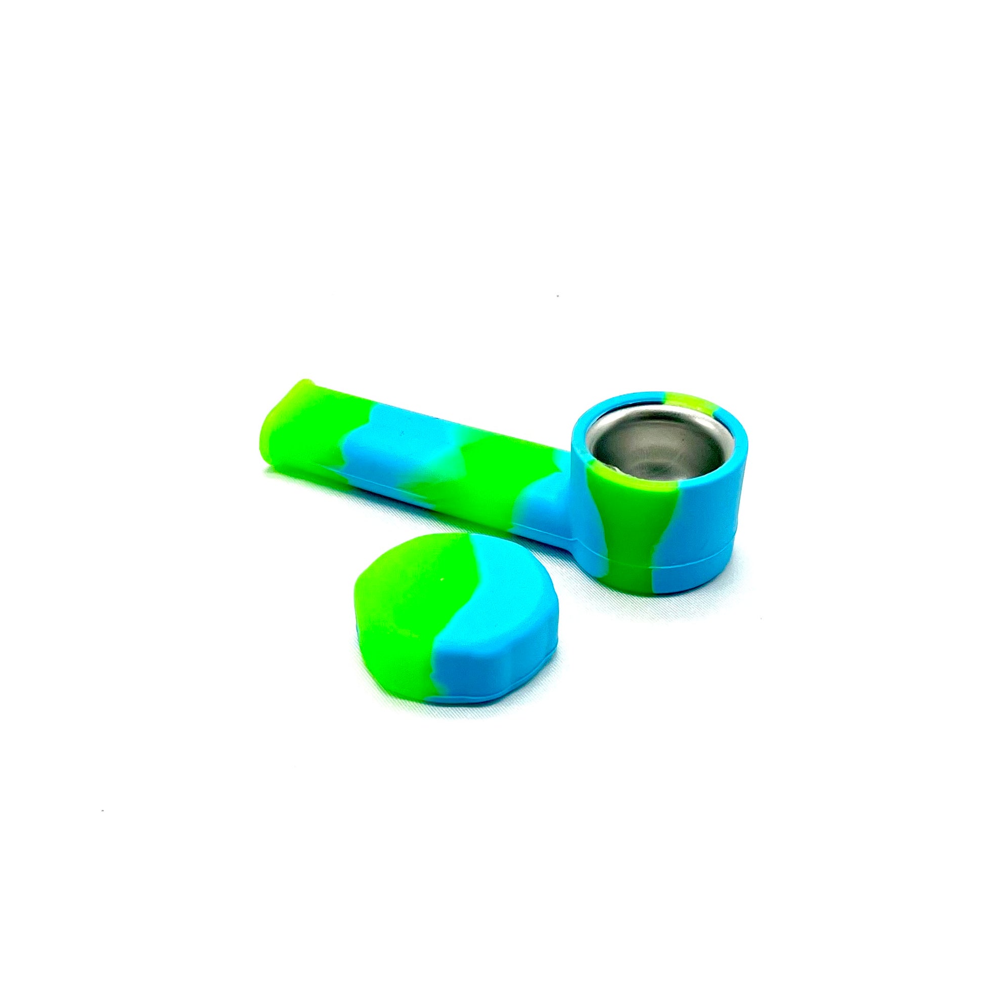 Silicone Pipe with Metal Bowl and Cap 3.5 inches - The Stopp