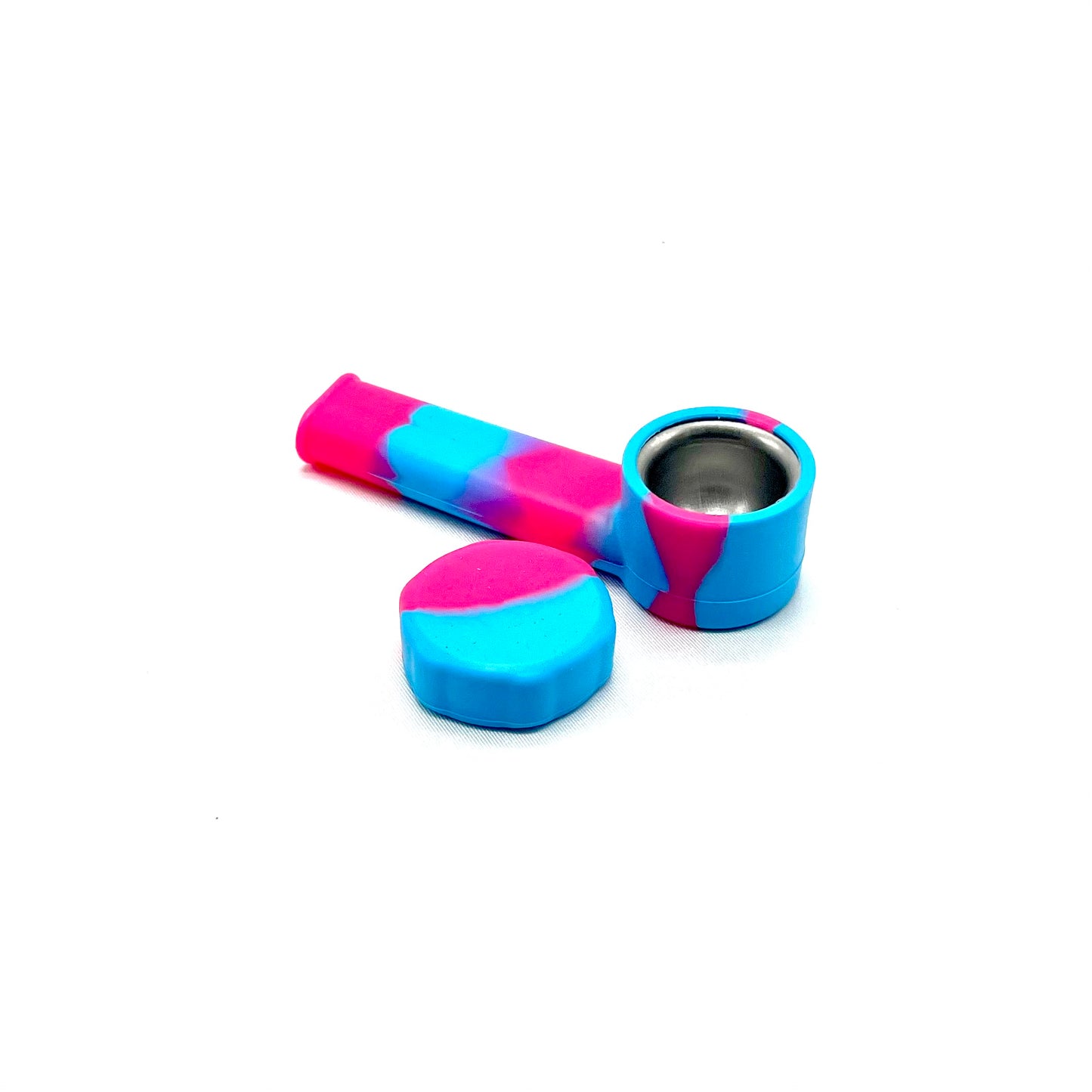 Silicone Pipe with Metal Bowl and Cap 3.5 inches - The Stopp