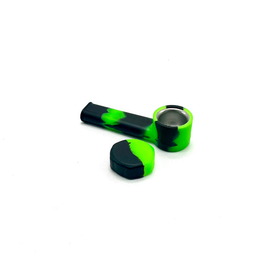 Silicone Pipe - Metal Glass Bowl | The Stopp - The Stopp