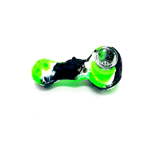 Silicone Pipe with Glass Bowl-4 inches - The Stopp