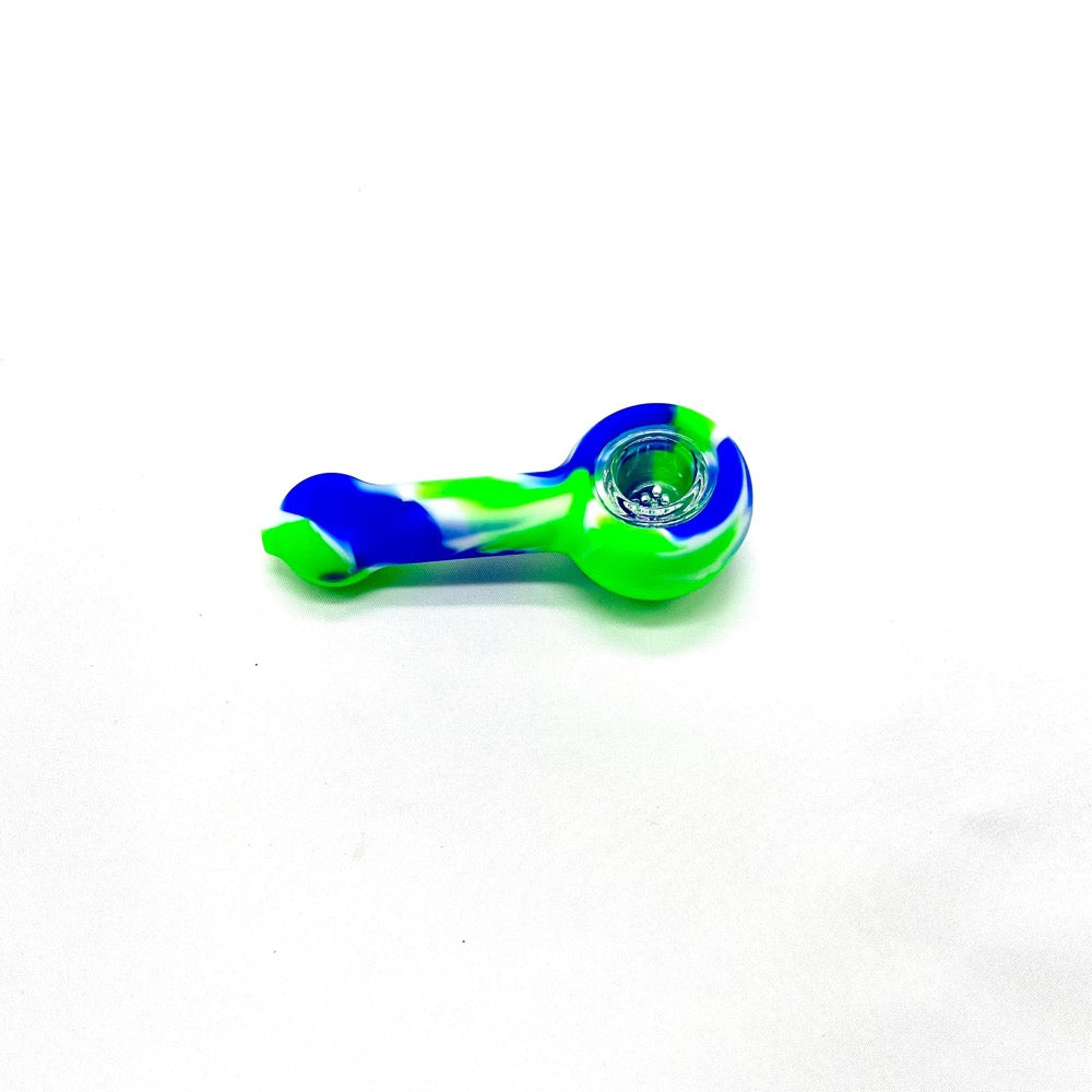 Silicone Pipe with Glass Bowl-4 inches - The Stopp