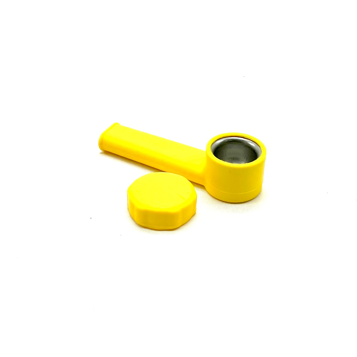 Silicone Pipe with Metal Bowl and Cap 3.5 inches - The Stopp