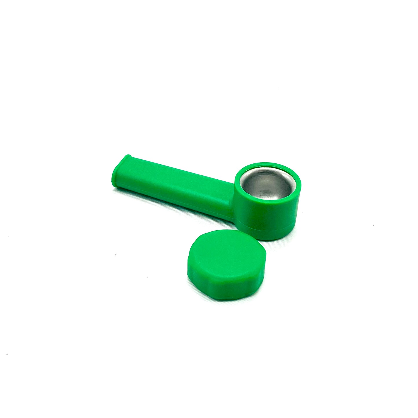 Silicone Pipe with Metal Bowl and Cap 3.5 inches - The Stopp
