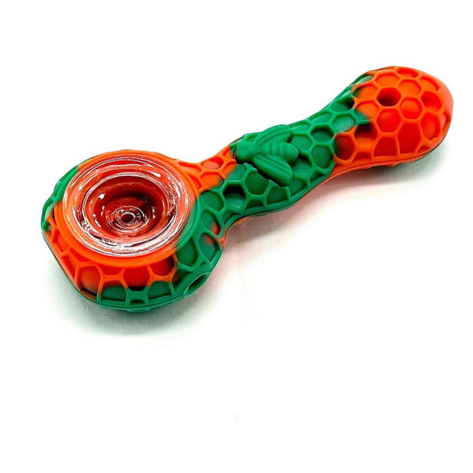 Silicone Pipe with Glass Bowl-4 inches - The Stopp