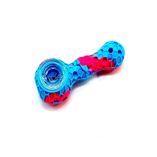 Silicone Pipe with Glass Bowl-4 inches - The Stopp