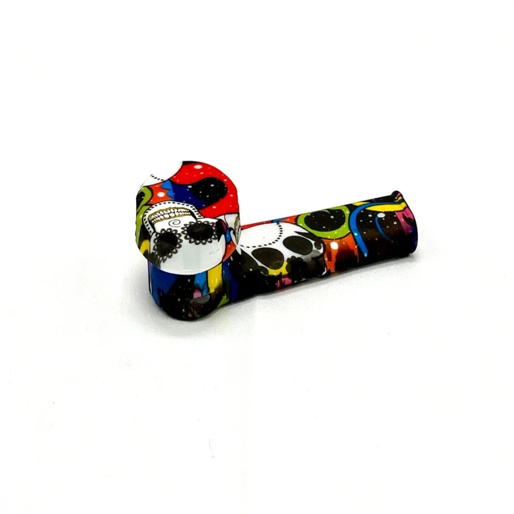 Silicone Pipe with Metal Bowl and Cap 3.5 inches - The Stopp