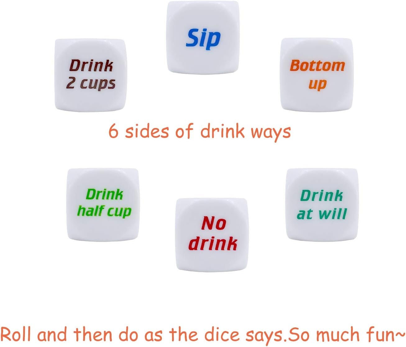 1Pcs Funny Drinking Dice Game Rolling Decider Party Drunk Frenzy Party Game Bar Pub Adult Favor Toys - The Stopp